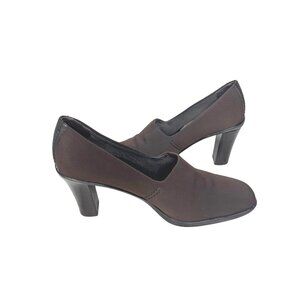 Worthington Womens Brown Closed-Toe Block Heel Dress Shoes Size 8
